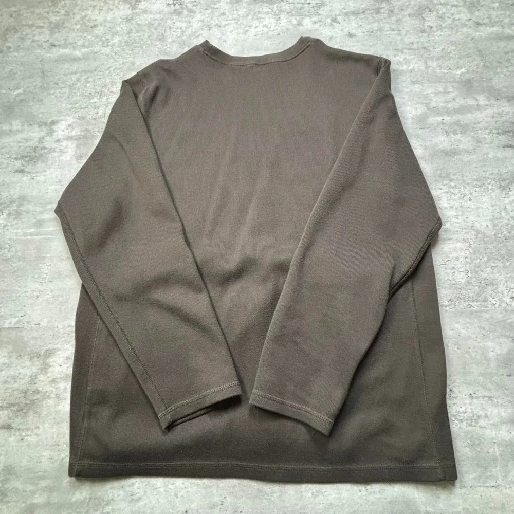 Banana Republic Long Sleeve Tee Mens Large Brown Y2K Crewneck Pullover
